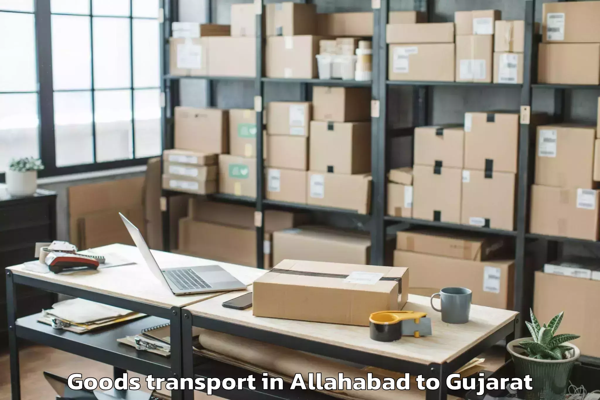 Professional Allahabad to Kaprada Goods Transport